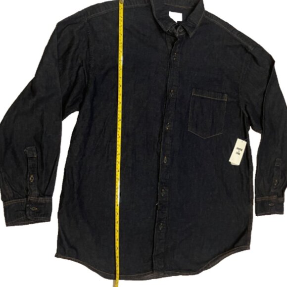Mode of One Men's Regular-Fit Denim Shirt Wall Street Size XL - Picture 4 of 5